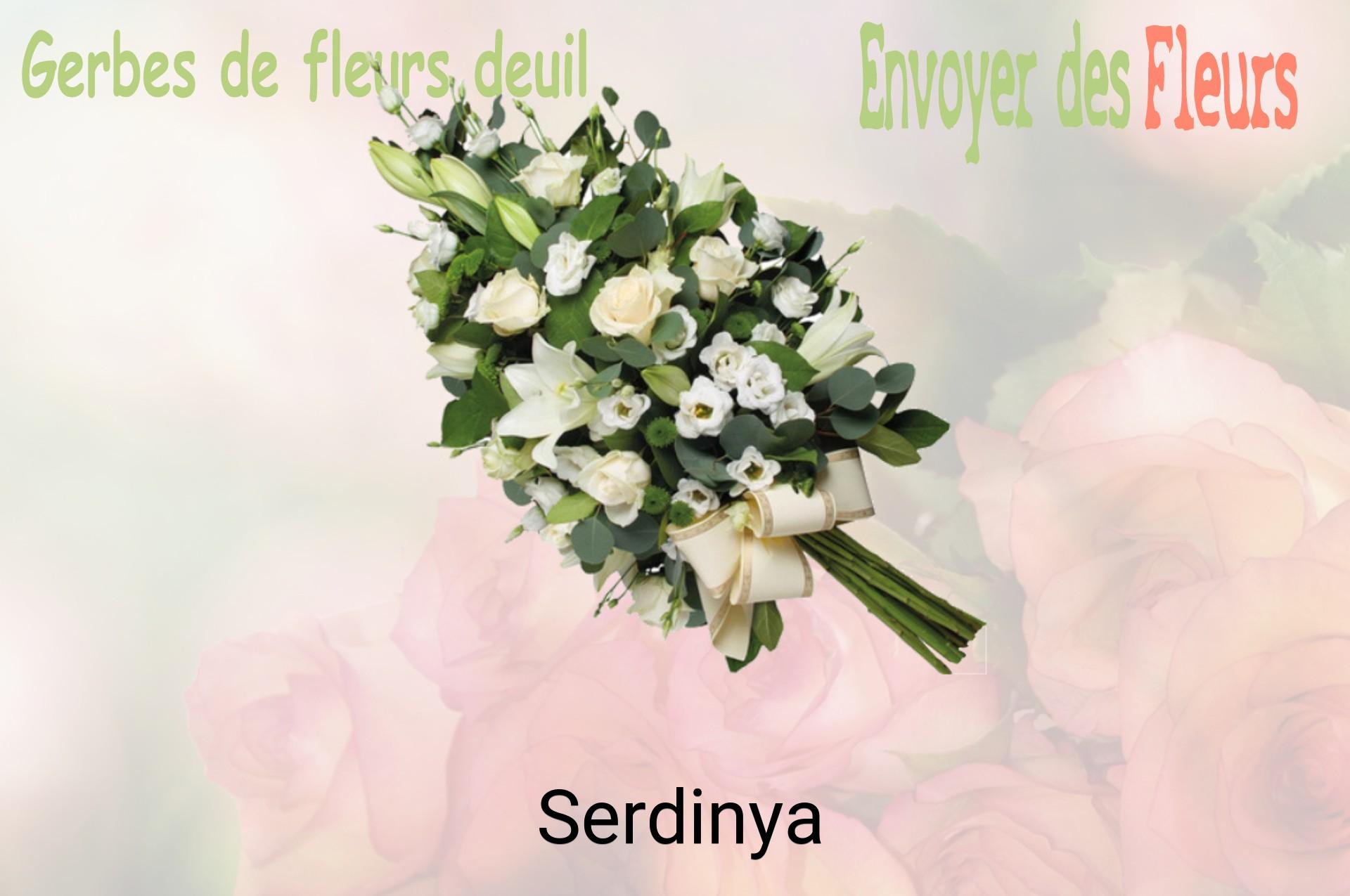 Gerbe de fleurs de deuil livrée à Serdinya